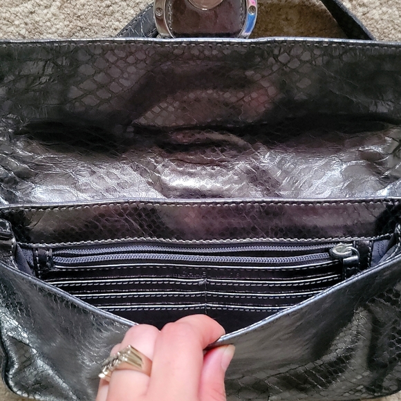 Michael Kors Metallic Snakeskin Small Shoulder Bag - Picture 4 of 4